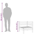 vidaXL Canapea de colț pentru grădină, negru, lemn masiv de pin