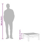 vidaXL Taburet de grădină, gri, lemn masiv de pin vidaXL Taburet de grădină, gri, lemn masiv de pin