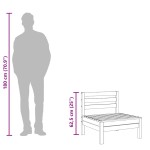 vidaXL Canapele de mijloc pentru grădină, 2 buc., alb, lemn masiv pin