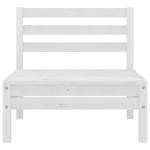vidaXL Set mobilier de grădină, 4 piese, alb, lemn masiv de pin