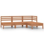 vidaXL Set mobilier de grădină, 4 piese, maro miere, lemn masiv de pin vidaXL Set mobilier de grădină, 4 piese, maro miere, lemn masiv de pin