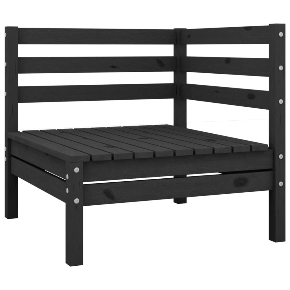vidaXL Set mobilier de grădină, 4 piese, negru, lemn masiv de pin