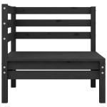 vidaXL Set mobilier de grădină, 4 piese, negru, lemn masiv de pin vidaXL Set mobilier de grădină, 4 piese, negru, lemn masiv de pin