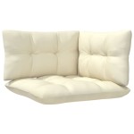 vidaXL Set mobilier grădină cu perne crem, 3 piese, lemn masiv de pin vidaXL Set mobilier grădină cu perne crem, 3 piese, lemn masiv de pin