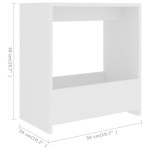 vidaXL Masă laterală, alb, 50x26x50 cm, PAL vidaXL Masă laterală, alb, 50x26x50 cm, PAL