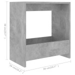 vidaXL Masă laterală, gri beton, 50x26x50 cm, PAL vidaXL Masă laterală, gri beton, 50x26x50 cm, PAL