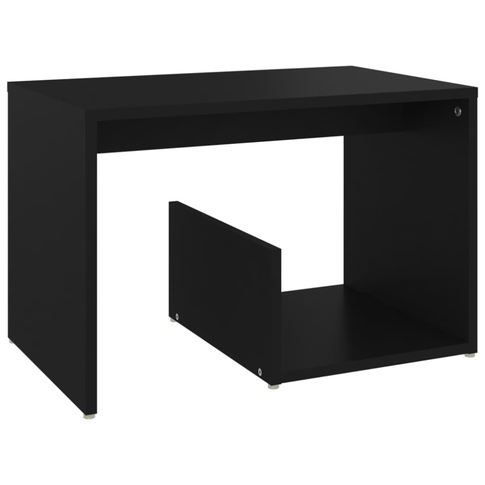 vidaXL Masă laterală, negru, 59x36x38 cm, PAL