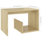 vidaXL Masă laterală, stejar Sonoma, 59x36x38 cm, PAL vidaXL Masă laterală, stejar Sonoma, 59x36x38 cm, PAL