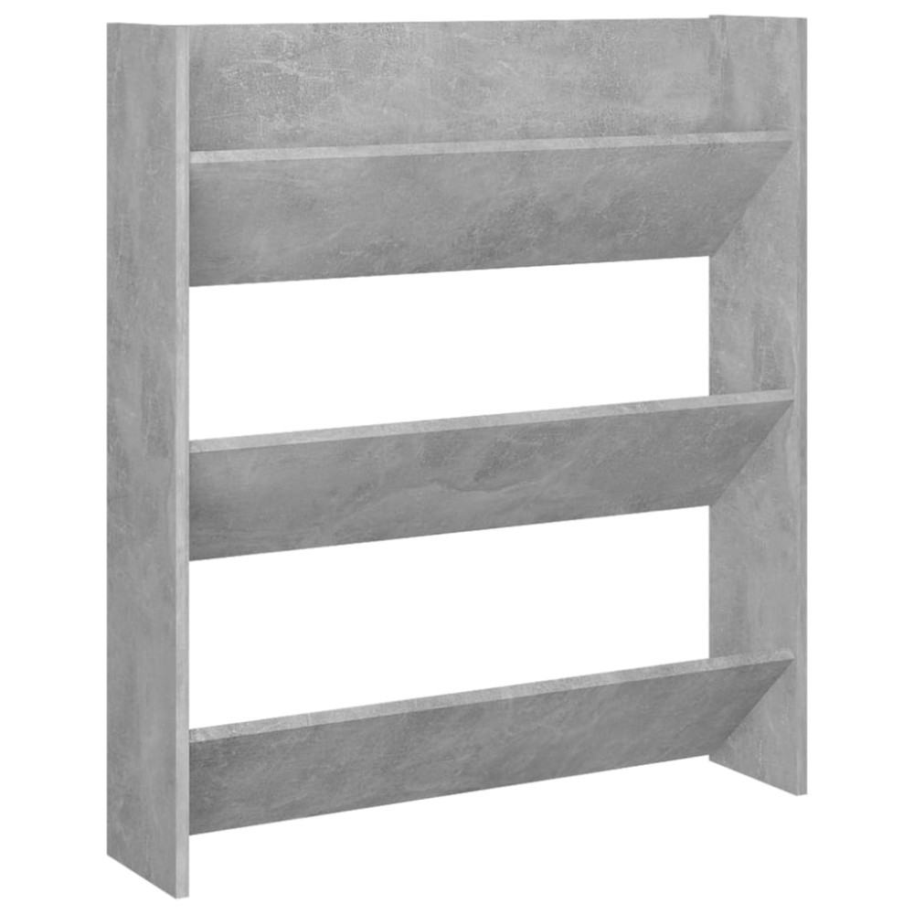 vidaXL Pantofar de perete, gri beton, 80x18x90 cm, PAL