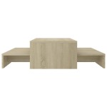 vidaXL Set măsuțe de cafea suprapuse stejar sonoma 100x100x26,5 cm
