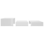 vidaXL Set măsuțe de cafea suprapuse, alb extralucios, 100x100x26,5 cm vidaXL Set măsuțe de cafea suprapuse, alb extralucios, 100x100x26,5 cm