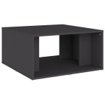 vidaXL Măsuțe de cafea, 4 buc., gri, 33x33x33 cm, lemn prelucrat vidaXL Măsuțe de cafea, 4 buc., gri, 33x33x33 cm, lemn prelucrat