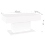 vidaXL Măsuță de cafea, alb, 96x50x45 cm, lemn prelucrat vidaXL Măsuță de cafea, alb, 96x50x45 cm, lemn prelucrat