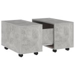 vidaXL Măsuță de cafea, gri beton, 60x60x38 cm, lemn prelucrat vidaXL Măsuță de cafea, gri beton, 60x60x38 cm, lemn prelucrat