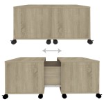 vidaXL Măsuță de cafea, stejar Sonoma, 75x75x38 cm, lemn prelucrat vidaXL Măsuță de cafea, stejar Sonoma, 75x75x38 cm, lemn prelucrat