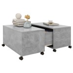 vidaXL Măsuță de cafea, gri beton , 75x75x38 cm, lemn prelucrat vidaXL Măsuță de cafea, gri beton , 75x75x38 cm, lemn prelucrat