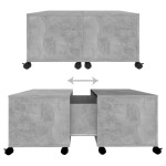 vidaXL Măsuță de cafea, gri beton , 75x75x38 cm, lemn prelucrat vidaXL Măsuță de cafea, gri beton , 75x75x38 cm, lemn prelucrat
