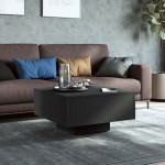 vidaXL Măsuță de cafea, negru, 60x60x31,5 cm, lemn prelucrat vidaXL Măsuță de cafea, negru, 60x60x31,5 cm, lemn prelucrat