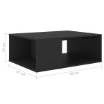 vidaXL Măsuță de cafea, negru , 90x67x33 cm, lemn prelucrat vidaXL Măsuță de cafea, negru , 90x67x33 cm, lemn prelucrat