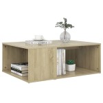 vidaXL Măsuță de cafea alb și stejar Sonoma 90x67x33 cm lemn prelucrat vidaXL Măsuță de cafea alb și stejar Sonoma 90x67x33 cm lemn prelucrat