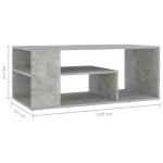 vidaXL Măsuță de cafea, gri beton, 100x50x40 cm, lemn prelucrat vidaXL Măsuță de cafea, gri beton, 100x50x40 cm, lemn prelucrat