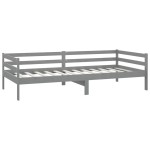 vidaXL Pat de zi, 90x200 cm, gri, lemn masiv de pin vidaXL Pat de zi, 90x200 cm, gri, lemn masiv de pin