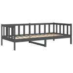 vidaXL Pat de zi, 90x200 cm, gri, lemn masiv de pin vidaXL Pat de zi, 90x200 cm, gri, lemn masiv de pin