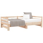 vidaXL Pat de zi extensibil, 2x(90x200) cm, lemn masiv de pin