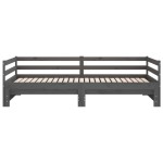 vidaXL Pat extensibil de zi, gri, 2x(90x200) cm, lemn masiv de pin