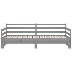 vidaXL Pat extensibil de zi, gri, 2x(90x200) cm, lemn masiv de pin vidaXL Pat extensibil de zi, gri, 2x(90x200) cm, lemn masiv de pin