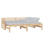 vidaXL Pat extensibil de zi, 2x(90x200) cm, lemn masiv de pin