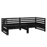vidaXL Pat extensibil de zi, negru, 2x(90x200) cm, lemn masiv de pin vidaXL Pat extensibil de zi, negru, 2x(90x200) cm, lemn masiv de pin