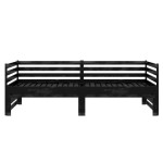 vidaXL Pat extensibil de zi, negru, 2x(90x200) cm, lemn masiv de pin vidaXL Pat extensibil de zi, negru, 2x(90x200) cm, lemn masiv de pin