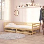 vidaXL Sertare pentru pat de zi, 2 buc., lemn masiv de pin vidaXL Sertare pentru pat de zi, 2 buc., lemn masiv de pin
