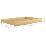 vidaXL Sertare pentru pat de zi, 2 buc., lemn masiv de pin vidaXL Sertare pentru pat de zi, 2 buc., lemn masiv de pin