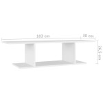vidaXL Dulap TV montaj pe perete, alb, 103x30x26,5 cm