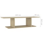vidaXL Dulap TV montaj pe perete, stejar sonoma, 103x30x26,5 cm