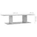 vidaXL Dulap TV montat pe perete, gri beton, 103x30x26,5 cm