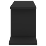 vidaXL Raft TV cu montaj pe perete, negru, 125x18x23 cm, PAL vidaXL Raft TV cu montaj pe perete, negru, 125x18x23 cm, PAL
