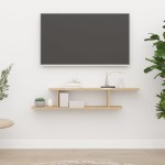 vidaXL Raft TV cu montaj pe perete, stejar sonoma, 125x18x23 cm, PAL vidaXL Raft TV cu montaj pe perete, stejar sonoma, 125x18x23 cm, PAL