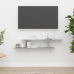 vidaXL Raft TV cu montaj pe perete, gri beton, 125x18x23 cm, PAL vidaXL Raft TV cu montaj pe perete, gri beton, 125x18x23 cm, PAL