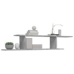 vidaXL Raft TV cu montaj pe perete, gri beton, 125x18x23 cm, PAL vidaXL Raft TV cu montaj pe perete, gri beton, 125x18x23 cm, PAL