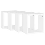 vidaXL Rafturi de perete în formă de cub, 4 buc., alb, 30x15x30 cm
