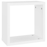 vidaXL Rafturi de perete cub, 6 buc., alb, 30x15x30 cm vidaXL Rafturi de perete cub, 6 buc., alb, 30x15x30 cm