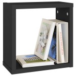 vidaXL Rafturi de perete cub, 6 buc., negru, 30x15x30 cm vidaXL Rafturi de perete cub, 6 buc., negru, 30x15x30 cm