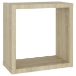 vidaXL Rafturi de perete cub, 6 buc., stejar sonoma, 30x15x30 cm