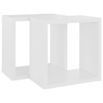 vidaXL Rafturi de perete cub, 2 buc., alb, 26x15x26 cm vidaXL Rafturi de perete cub, 2 buc., alb, 26x15x26 cm