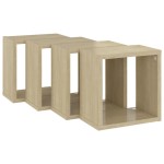 vidaXL Rafturi de perete cub 4 buc. stejar sonoma 26x15x26 cm vidaXL Rafturi de perete cub 4 buc. stejar sonoma 26x15x26 cm
