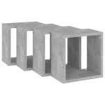 vidaXL Rafturi de perete cub, 4 buc., gri beton, 26x15x26 cm