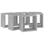 vidaXL Rafturi perete în formă de cub, 6 buc., gri beton, 26x15x26 cm vidaXL Rafturi perete în formă de cub, 6 buc., gri beton, 26x15x26 cm